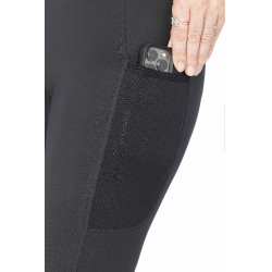 Pull-on Equithème Flora com fundo de silicone Preto Pull-on Equithème Flora com fundo de silicone Preto