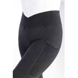Pull-on Equithème Flora com fundo de silicone Preto Pull-on Equithème Flora com fundo de silicone Preto