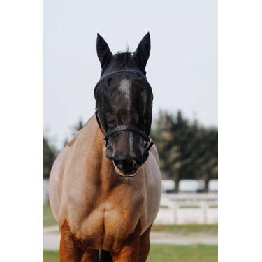 Cabresto + máscara Equithème Preto