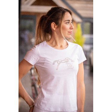 T-shirt Pénélope Iconic Strass Branco T-shirt Pénélope Iconic Strass Branco