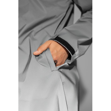 Impermeável refletor Horze feminino Impressão refletiva Cinzento