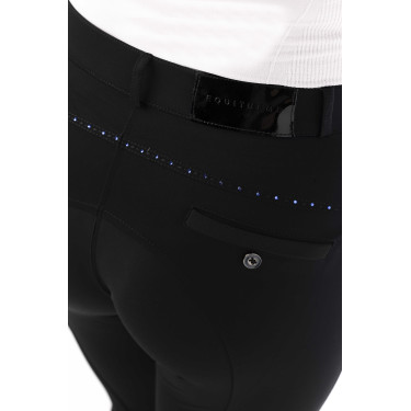 Calça Equithème Safir Preto / azul Calça Equithème Safir Preto / azul