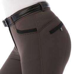 Calça Equithème Safir Marrom / preto Castanho Calça Equithème Safir Marrom / preto Castanho