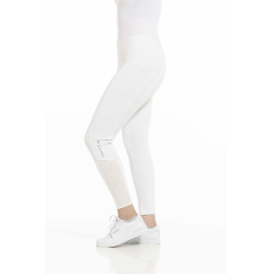 Calça Equithème Brigitte com fundo de silicone Branco Calça Equithème Brigitte com fundo de silicone Branco