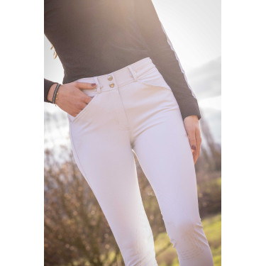 Calça de equitação Elegância Pénélope Branco Calça de equitação Elegância Pénélope Branco