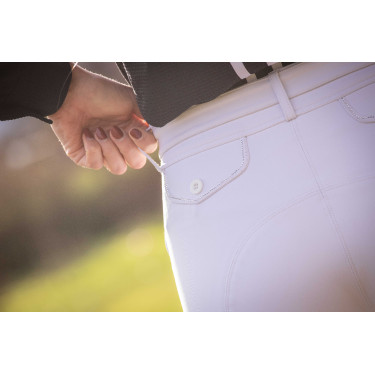 Calça de equitação Elegância Pénélope Branco Calça de equitação Elegância Pénélope Branco