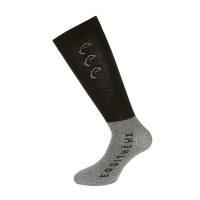 Meias Equithème Compet 2 pares Preto / cinza claro Meias Equithème Compet 2 pares Preto / cinza claro