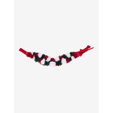 Cinto de Natal Hobby Horse LeMieux com flores Vermelho Cinto de Natal Hobby Horse LeMieux com flores Vermelho