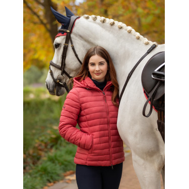 Casaco acolchoado com capuz LeMieux Tilly feminino Arando Rosa