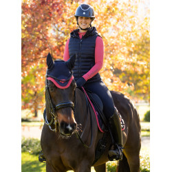 Colete acolchoado sem mangas com capuz LeMieux Tilly feminino Marinho Azul-marinho Colete acolchoado sem mangas com capuz LeMieux Tilly feminino Marinho Azul-marinho