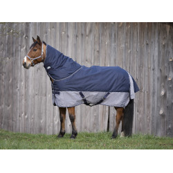 Capa Equithème Tyrex 600 D 150G Marinho / cinza Azul