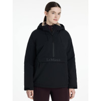 Anorak impermeável LeMieux Phoebe feminino com meia abertura de zíper Preto Anorak impermeável LeMieux Phoebe feminino com meia abertura de zíper Preto