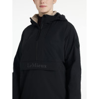 Anorak impermeável LeMieux Phoebe feminino com meia abertura de zíper Preto Anorak impermeável LeMieux Phoebe feminino com meia abertura de zíper Preto