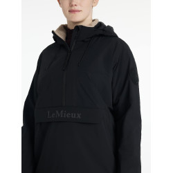 Anorak impermeável LeMieux Phoebe feminino com meia abertura de zíper Preto Anorak impermeável LeMieux Phoebe feminino com meia abertura de zíper Preto