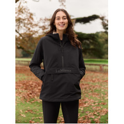 Anorak impermeável LeMieux Phoebe feminino com meia abertura de zíper Preto Anorak impermeável LeMieux Phoebe feminino com meia abertura de zíper Preto