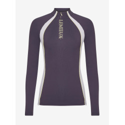 Camisola interior LeMieux em malha Philippa para mulher Zimbro Violeta Camisola interior LeMieux em malha Philippa para mulher Zimbro Violeta