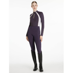 Camisola interior LeMieux em malha Philippa para mulher Zimbro Violeta Camisola interior LeMieux em malha Philippa para mulher Zimbro Violeta