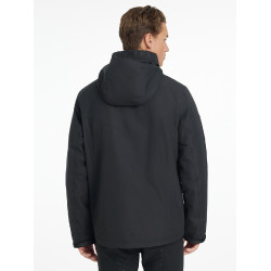 Casaco de equitação impermeável masculino LeMieux Team Preto Casaco de equitação impermeável masculino LeMieux Team Preto