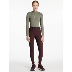 Calças de equitação com fundo de silicone Young Rider LeMieux Izzy Ameixa escura Violeta Calças de equitação com fundo de silicone Young Rider LeMieux Izzy Ameixa escura Violeta