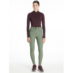 Calças de equitação com fundo de silicone Young Rider LeMieux Izzy Alecrim Verde