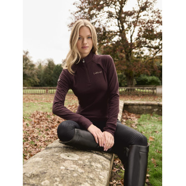 Polar com gola de fecho LeMieux Frances mulher Ameixa escura Violeta
