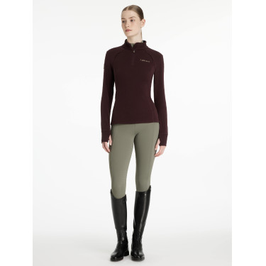 Polar com gola de fecho LeMieux Frances mulher Ameixa escura Violeta