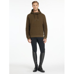 Moletom com capuz LeMieux masculino Alpino Castanho