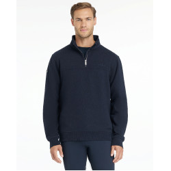 Sweat com fecho de correr LeMieux para homem Marinho Azul-marinho