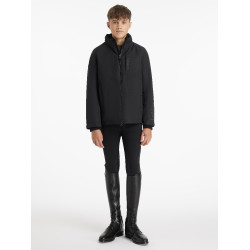 Casaco de equitação impermeável Team Young Rider para rapaz preto Preto