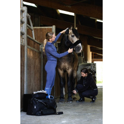 Baselayer Je t'aime Equithème Sabine mulher Azul / cinza