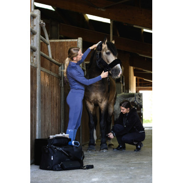 Baselayer Je t'aime Equithème Sabine mulher Azul / cinza