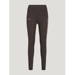Legging Tommy Hilfiger Equestrian Elmira inverno full grip feminino Cacau Castanho