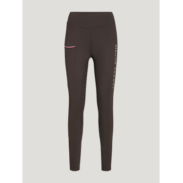Legging Tommy Hilfiger Equestrian Elmira inverno full grip feminino Cacau Castanho