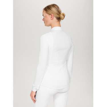 Polo de competição Tommy Hilfiger Equestrian New Jersey de manga comprida para mulher Polo de competição Tommy Hilfiger Equestrian New Jersey de manga comprida para mulher