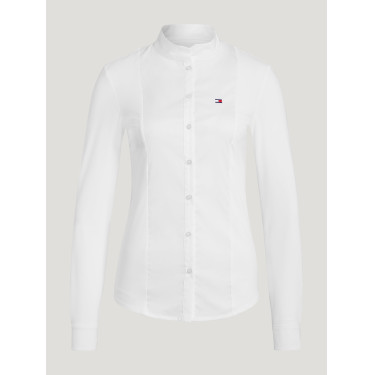 Polo de competição Tommy Hilfiger Equestrian New Jersey de manga comprida para mulher Polo de competição Tommy Hilfiger Equestrian New Jersey de manga comprida para mulher