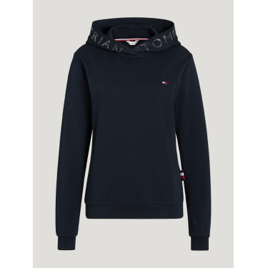 Sweat com capuz Tommy Hilfiger Equestrian Strass Laurens mulher Sweat com capuz Tommy Hilfiger Equestrian Strass Laurens mulher