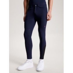 Calças de equitação Tommy Hilfiger Equestrian homem Pro grip joelhos Céu do deserto Azul