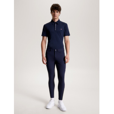 Calças de equitação Tommy Hilfiger Equestrian homem Pro grip joelhos Céu do deserto Azul