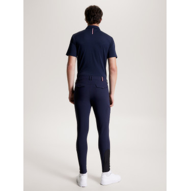 Calças de equitação Tommy Hilfiger Equestrian homem Pro grip joelhos Céu do deserto Azul
