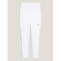 Legging Tommy Hilfiger Equestrian Elmira feminino full grip Branco óptico Legging Tommy Hilfiger Equestrian Elmira feminino full grip Branco óptico