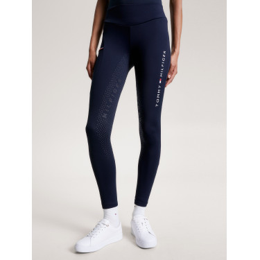 Legging Tommy Hilfiger Equestrian Elmira feminino full grip Céu do deserto Azul Legging Tommy Hilfiger Equestrian Elmira feminino full grip Céu do deserto Azul