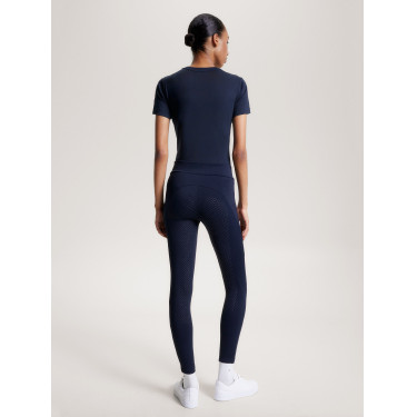 Legging Tommy Hilfiger Equestrian Elmira feminino full grip Céu do deserto Azul Legging Tommy Hilfiger Equestrian Elmira feminino full grip Céu do deserto Azul