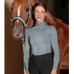 Camiseta com zíper funcional ELT Milano Azul prateado