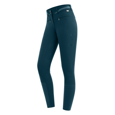 Calça de equitação ELT Maja Glam Curved cintura alta Azul petróleo Calça de equitação ELT Maja Glam Curved cintura alta Azul petróleo
