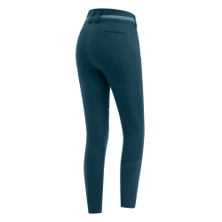 Calça de equitação ELT Maja Glam Curved cintura alta Azul petróleo Calça de equitação ELT Maja Glam Curved cintura alta Azul petróleo