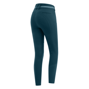 Calça de equitação ELT Maja Glam Curved cintura alta Azul petróleo Calça de equitação ELT Maja Glam Curved cintura alta Azul petróleo