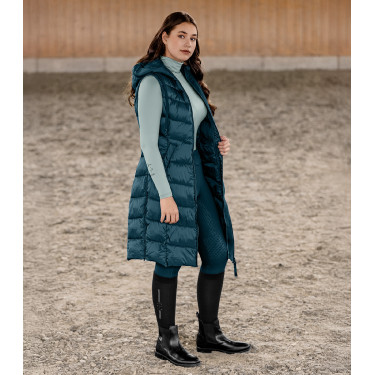 Colete longo e leve ELT Ostende Azul petróleo