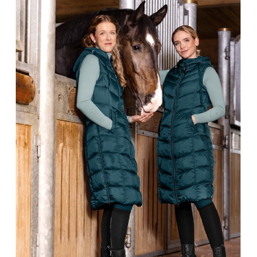 Colete longo e leve ELT Ostende Azul petróleo