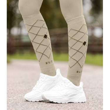 Meias de equitação ELT Argyle Cinzento-bege