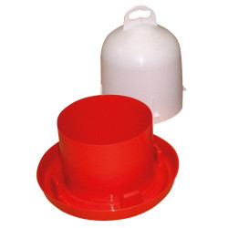 Bebedouro de corpo duplo Kerbl Hobbyfarming Branco / vermelho